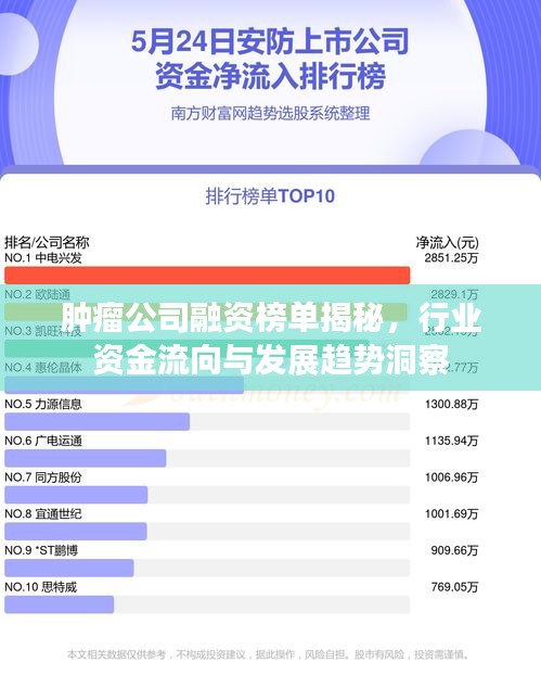 肿瘤公司融资榜单揭秘，行业资金流向与发展趋势洞察