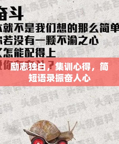 励志独白，集训心得，简短语录振奋人心
