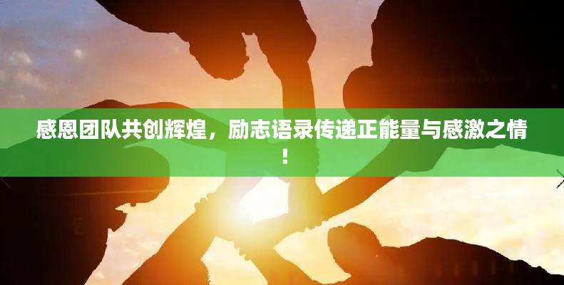 感恩团队共创辉煌，励志语录传递正能量与感激之情！