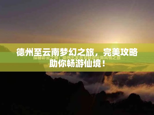 德州至云南梦幻之旅，完美攻略助你畅游仙境！