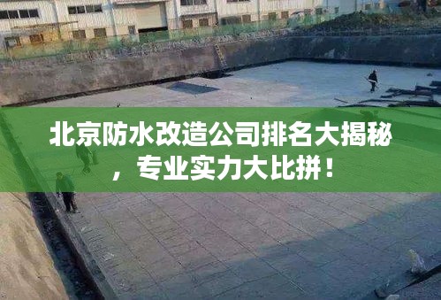 北京防水改造公司排名大揭秘，专业实力大比拼！