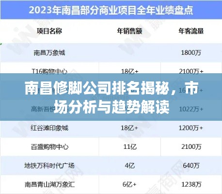 南昌修脚公司排名揭秘，市场分析与趋势解读