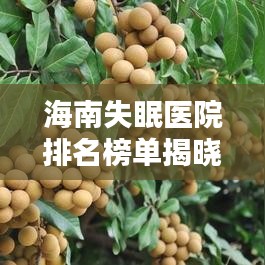 海南失眠医院排名榜单揭晓，前十名权威医院推荐