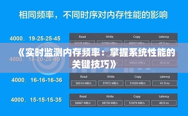《实时监测内存频率：掌握系统性能的关键技巧》