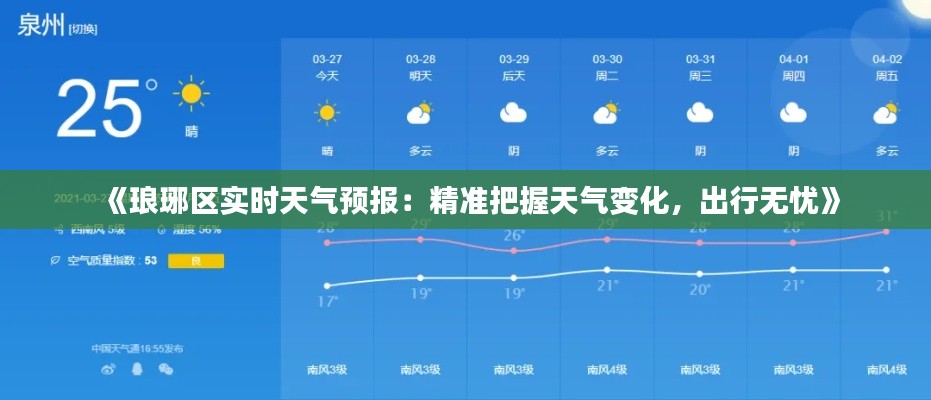 《琅琊区实时天气预报：精准把握天气变化，出行无忧》