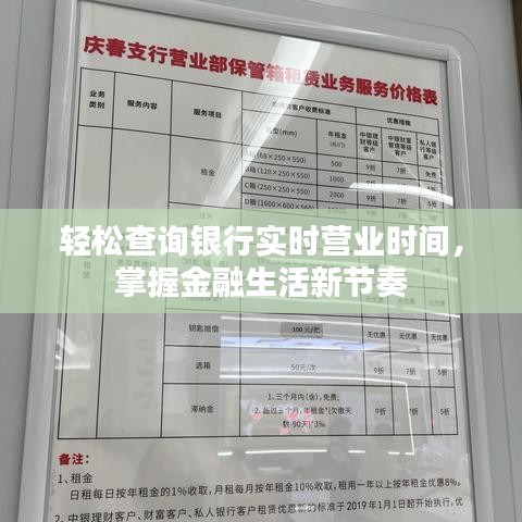 轻松查询银行实时营业时间，掌握金融生活新节奏