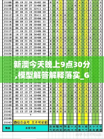 新澳今天晚上9点30分,模型解答解释落实_GM版4.691