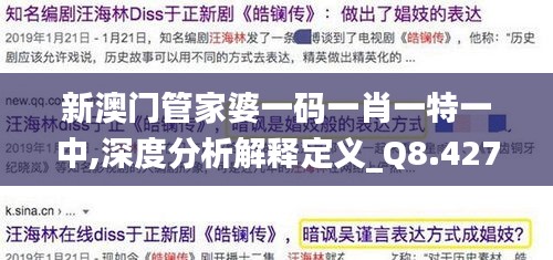 新澳门管家婆一码一肖一特一中,深度分析解释定义_Q8.427