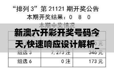 新澳六开彩开奖号码今天,快速响应设计解析_Windows15.645