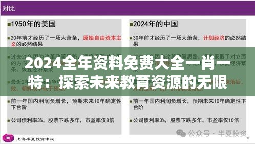 2024全年资料免费大全一肖一特：探索未来教育资源的无限可能性