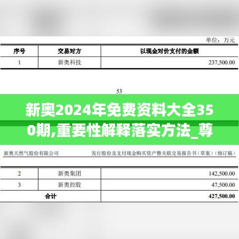 新奥2024年免费资料大全350期,重要性解释落实方法_尊享款7.637