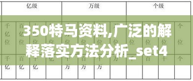 350特马资料,广泛的解释落实方法分析_set4.791