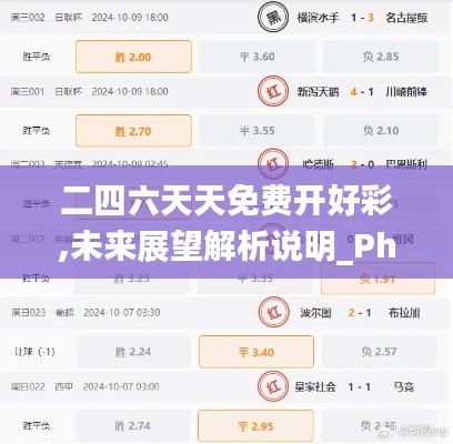 二四六天天免费开好彩,未来展望解析说明_Phablet6.928