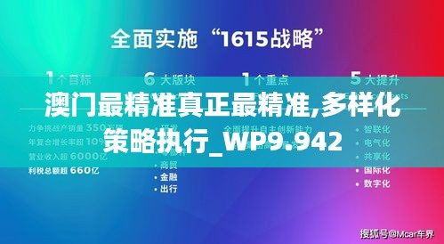 澳门最精准真正最精准,多样化策略执行_WP9.942