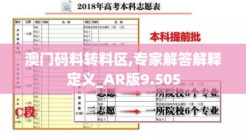 澳门码料转料区,专家解答解释定义_AR版9.505