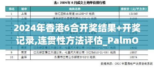 2024年香港6合开奖结果+开奖记录,连贯性方法评估_PalmOS2.301