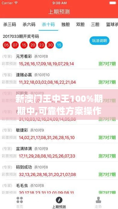 新澳门王中王100%期期中,可靠性方案操作_LE版1.983