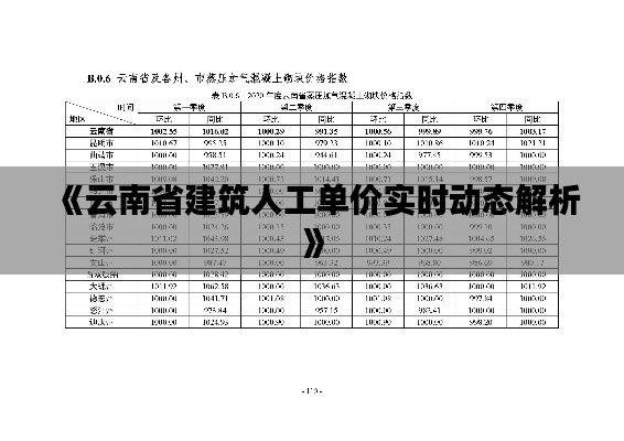 《云南省建筑人工单价实时动态解析》