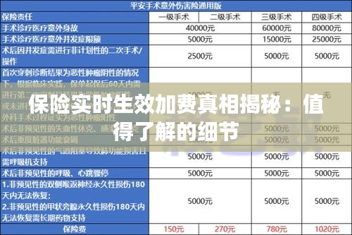 保险实时生效加费真相揭秘：值得了解的细节