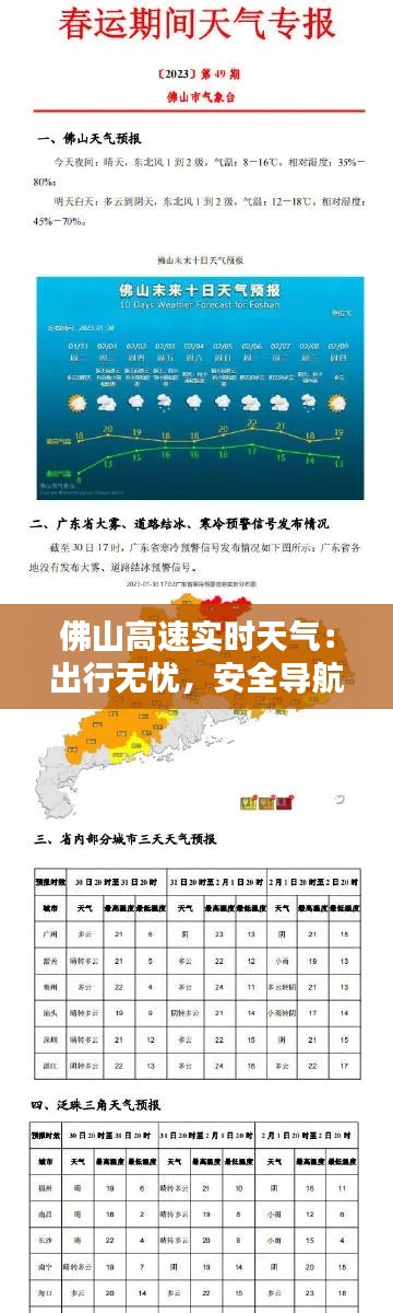 佛山高速实时天气：出行无忧，安全导航