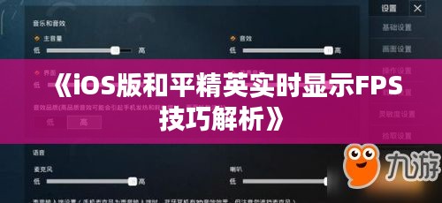 《iOS版和平精英实时显示FPS技巧解析》