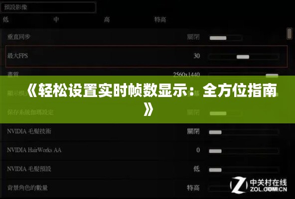 《轻松设置实时帧数显示：全方位指南》