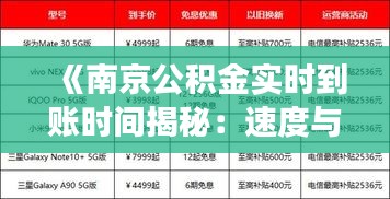 《南京公积金实时到账时间揭秘：速度与效率并存》