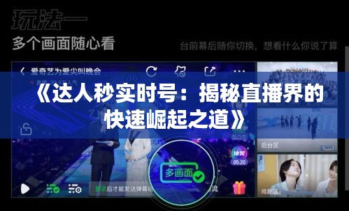 《达人秒实时号：揭秘直播界的快速崛起之道》