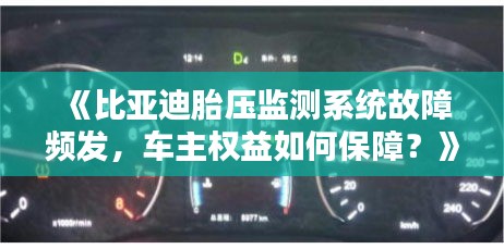 《比亚迪胎压监测系统故障频发，车主权益如何保障？》