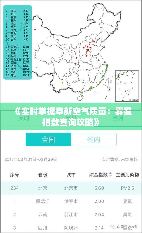 《实时掌握阜新空气质量：雾霾指数查询攻略》