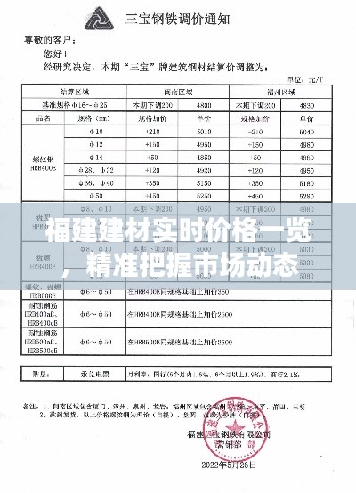 福建建材实时价格一览，精准把握市场动态