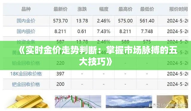 《实时金价走势判断：掌握市场脉搏的五大技巧》