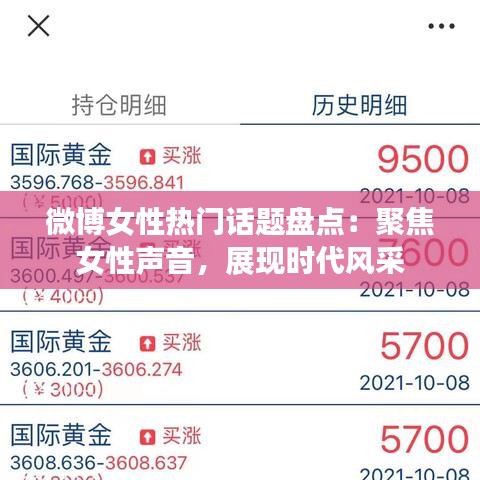 微博女性热门话题盘点：聚焦女性声音，展现时代风采