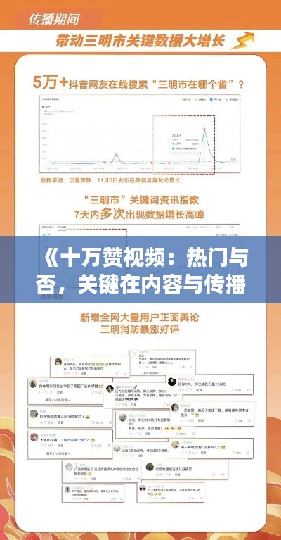 《十万赞视频：热门与否，关键在内容与传播》
