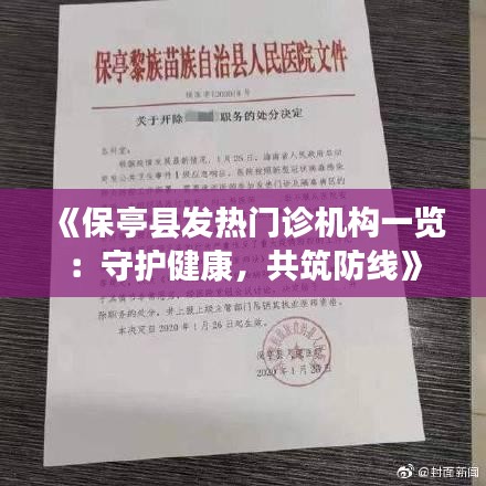 《保亭县发热门诊机构一览：守护健康，共筑防线》