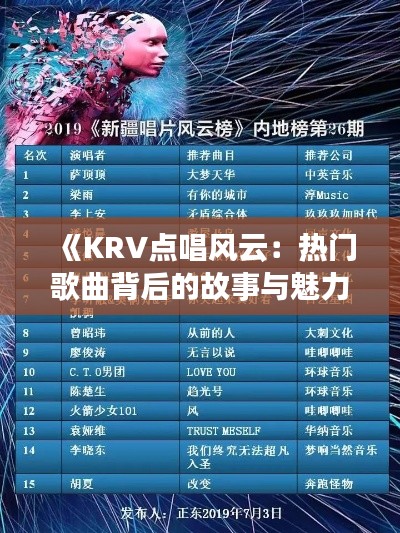 《KRV点唱风云：热门歌曲背后的故事与魅力》