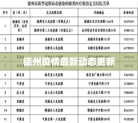 德州疫情最新动态更新