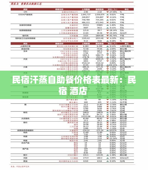 民宿汗蒸自助餐价格表最新：民宿 酒店 