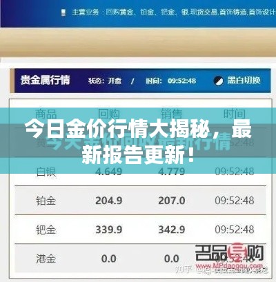 今日金价行情大揭秘，最新报告更新！