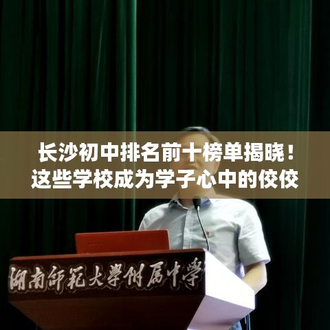 长沙初中排名前十榜单揭晓！这些学校成为学子心中的佼佼者