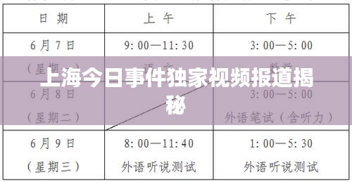 上海今日事件独家视频报道揭秘