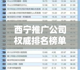 西宁推广公司权威排名榜单揭晓！