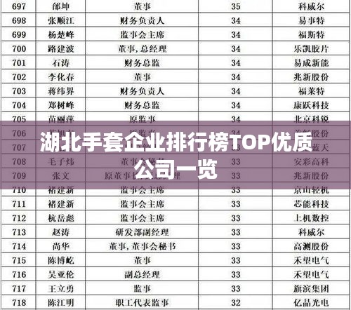 湖北手套企业排行榜TOP优质公司一览