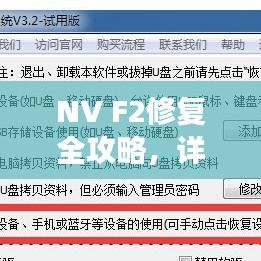 NV F2修复全攻略，详细步骤与常见问题解答