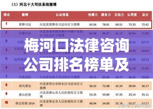 梅河口法律咨询公司排名榜单及影响力深度解析