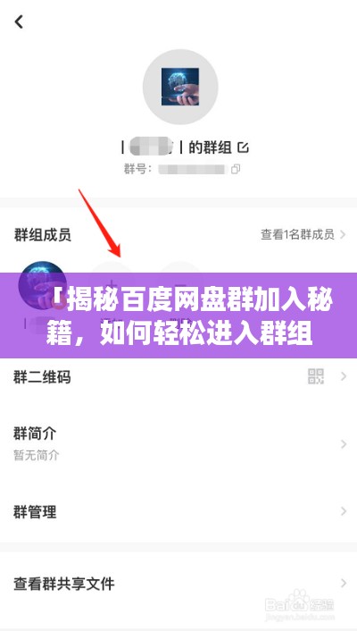 「揭秘百度网盘群加入秘籍，如何轻松进入群组？」