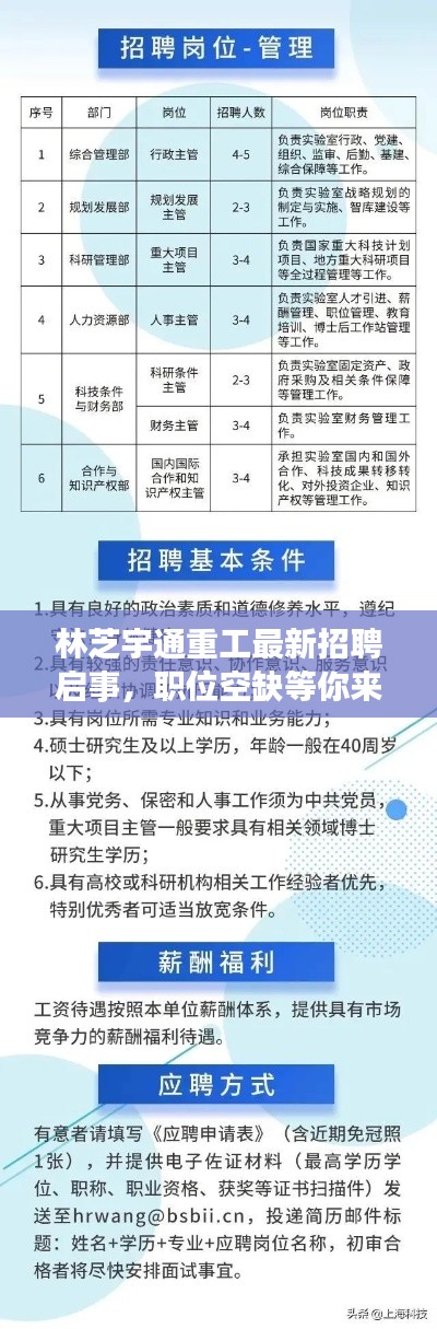 林芝宇通重工最新招聘启事,职位空缺等你来挑战!