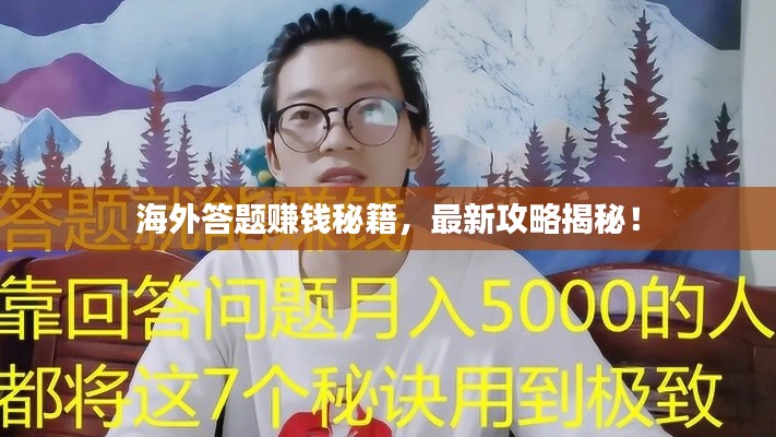 海外答题赚钱秘籍,最新攻略揭秘!