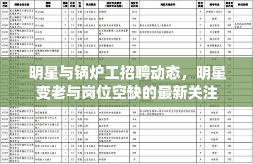 明星与锅炉工招聘动态,明星变老与岗位空缺的最新关注