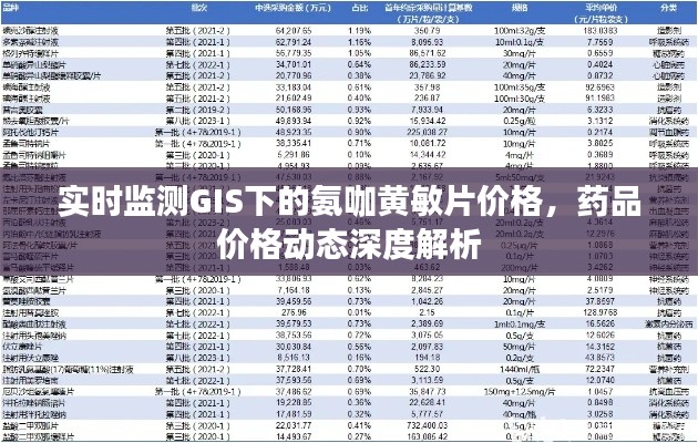 实时监测GIS下的氨咖黄敏片价格,药品价格动态深度解析